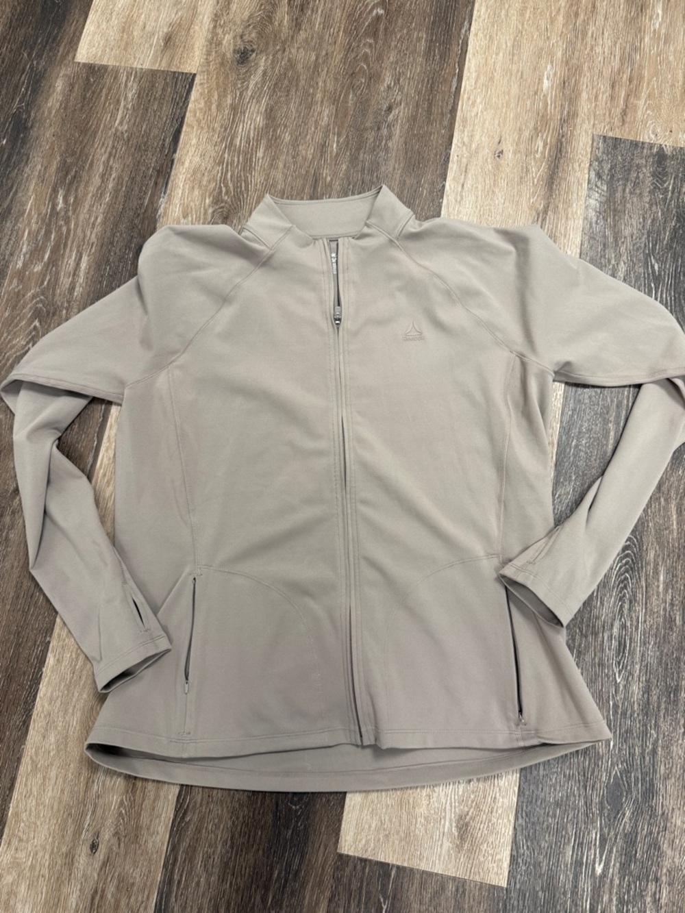 Reebok Taupe Full-Zip Training Jacket
